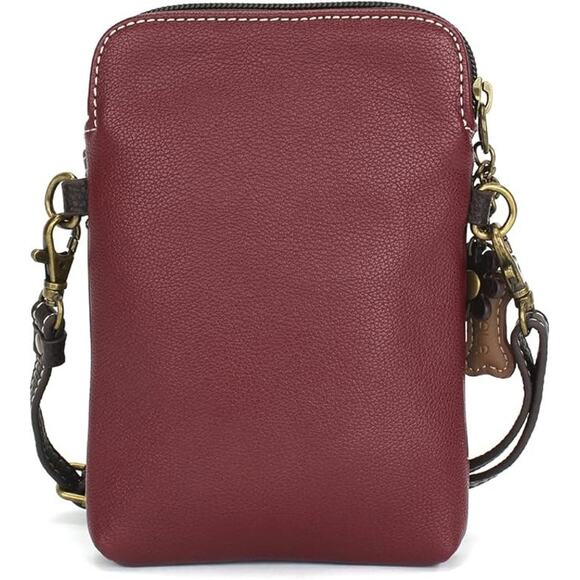 Chala Vegan Leather Doggie Mini Convertible Crossbody Cell Phone Bag - Picture 3 of 9
